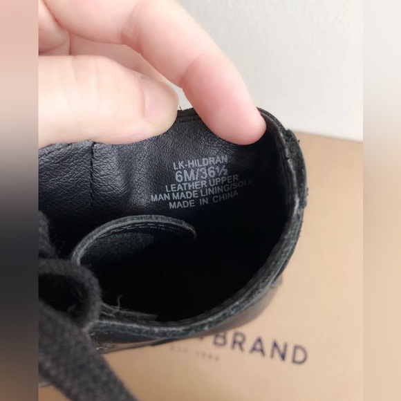 NIB Lucky Brand Womens Hildran Leather Almond Toe Ankle Boots Black Size 6M - Picture 9 of 12